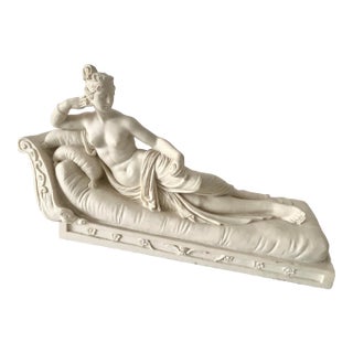 Mid 20th Century Sculpture by Amilcare Santini Depicts Pauline Bonaparte Borghese Sister of Napoleon Bonaparte. For Sale