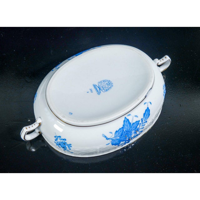 370 Apponyi Blue Porcelain Sauce Pot from Herend For Sale - Image 10 of 18