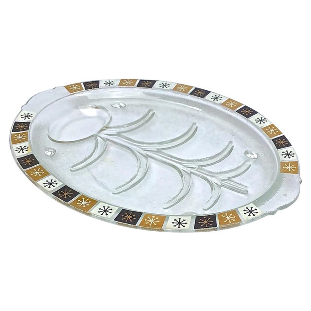Mid 20th Century Mid-Century Modern Glass Roast Serving Platter For Sale - Image 5 of 5
