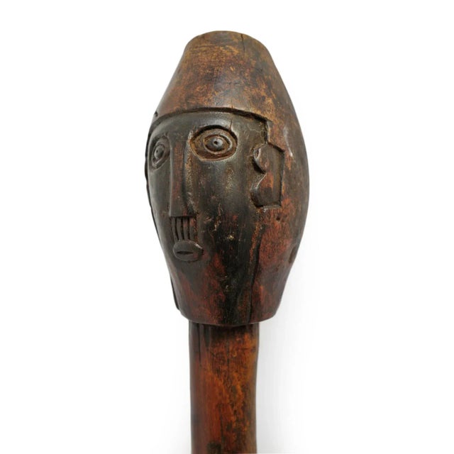 Late 19th Century Antique Pair of Ethiopian Tribal Wood Clubs For Sale - Image 5 of 8