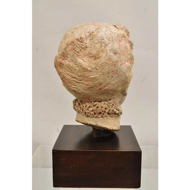 Late 20th Century Mrs. Somson Ceramic Pottery Bust Sculpture by Jacobsen (Peppi) of Cokeville Wy For Sale - Image 10 of 12