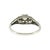 A 1930's platinum engagement ring featuring an Old European cut diamond. The primary stone is 0.34 carats with VS2 clarity...