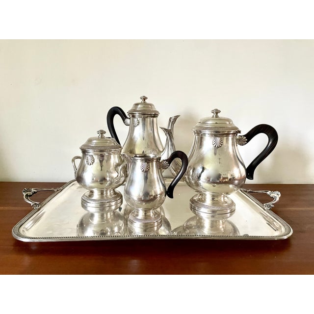 Silver-Plated Shell Tea and Coffee Service, 1950s, Set of 5 For Sale - Image 13 of 13