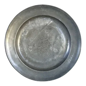 English Georgian Pewter Charger Plate