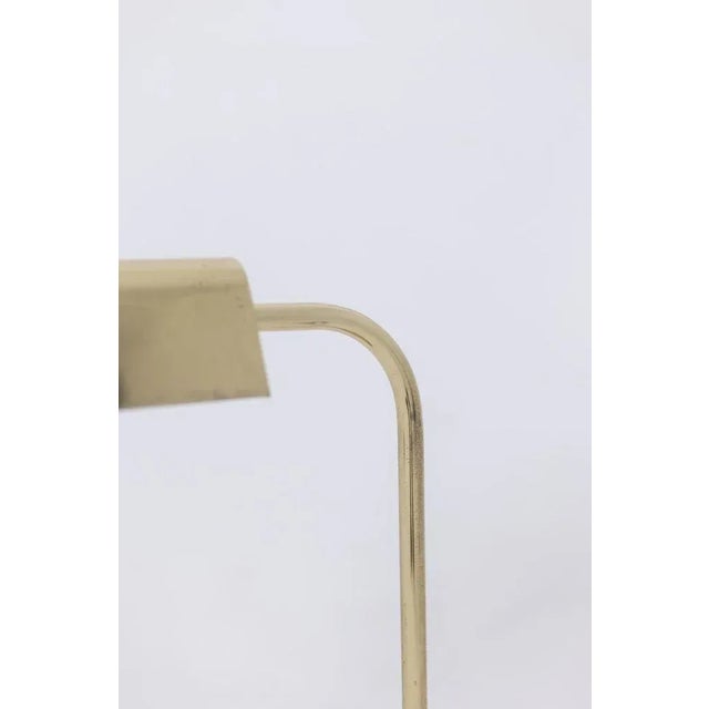 Metal Library Lamp in Gilded Brass, 1970s For Sale - Image 7 of 9