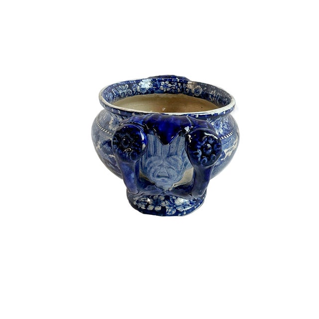 This is an Early 19th Century Blue Staffordshire Transferware Pedestal Tureen – Euston Hall Pattern, Circa 1830. This is...