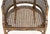 Wood Tortoiseshell Finish Faux Bamboo Caned Tub Chair For Sale - Image 7 of 11