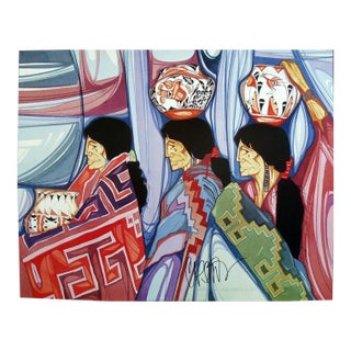 1990s Amado Pena Tres Artesanas Hand Signed Fine Art Print For Sale