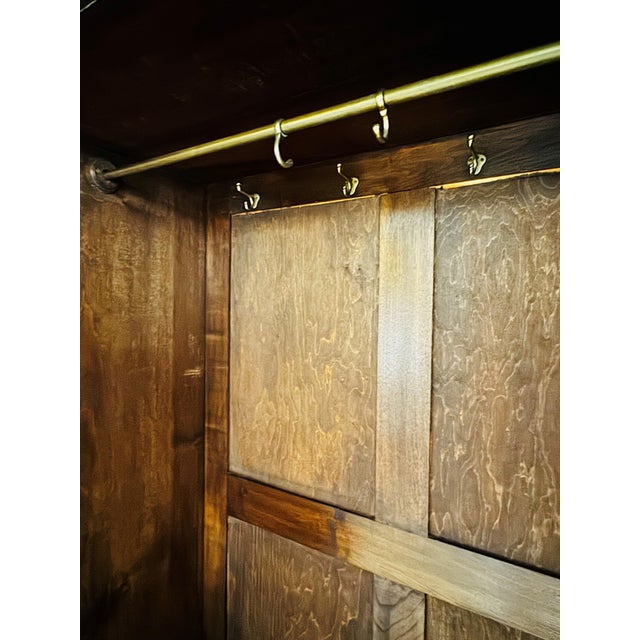Early 20th Century Antique English Oak Wardrobe For Sale - Image 5 of 10