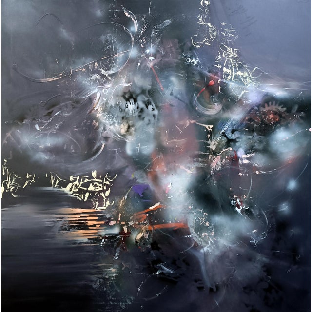 Ovidiu Kloska, Gathering the Nectar of the Night, Acrylic on Canvas For Sale - Image 13 of 13