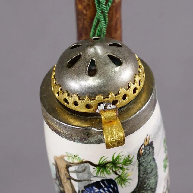 Black Forest Porcelain Tobacco Pipe with Capercaillie, 1950s For Sale - Image 6 of 9