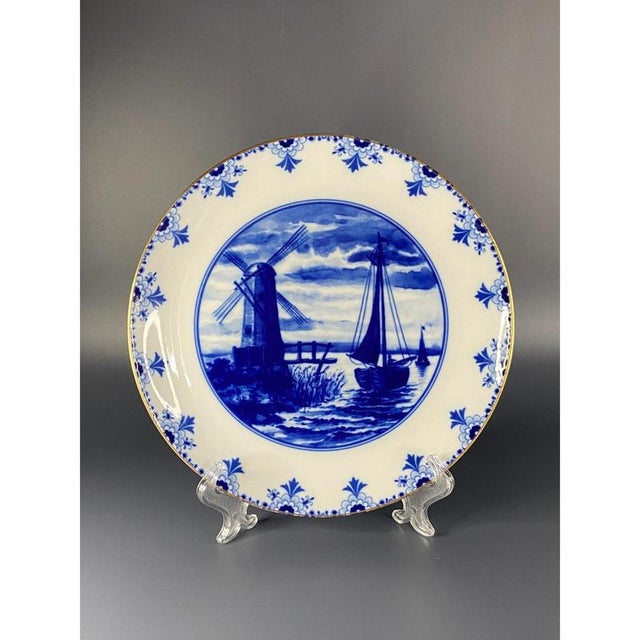 Vintage Cobalt Blue W 1764 Collection Plates from Wallendorf, GDR, 1964, Set of 2 For Sale - Image 3 of 13