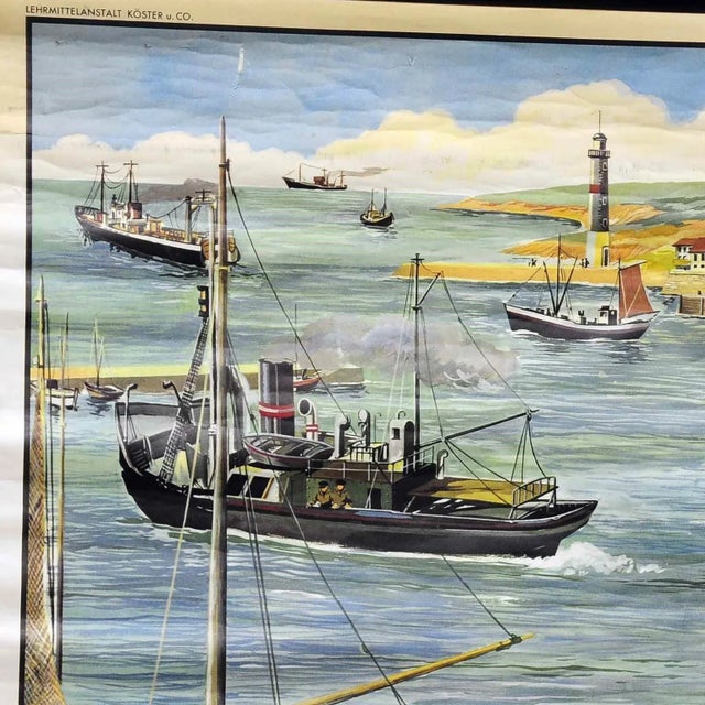 Fishing Harbour Goods Railway Station Wall Chart For Sale - Image 3 of 11