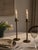 A gorgeous matched pair of vintage Israeli brass barley twist candlesticks — marked "Made in Israel" on the pierced base —...