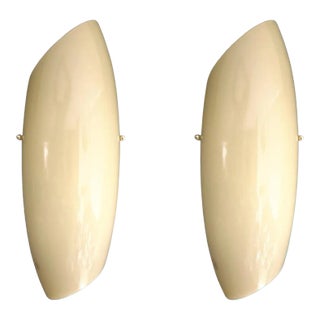 1960s Yellow Conchiglie Sconces, a Pair For Sale