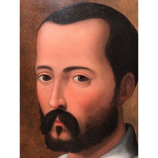 Giovanni Maria Butteri, Portrait of Francis I, Oil on Panel, 16th Century, Framed For Sale - Image 4 of 10