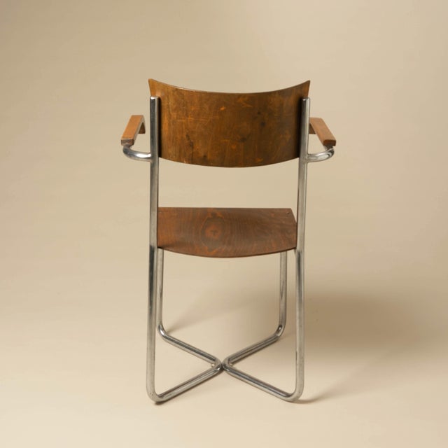 Vintage Tubular Steel Chair, 1930s For Sale - Image 4 of 7