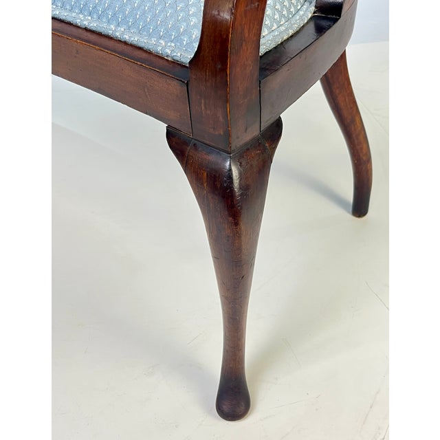 Antique Classical Mahogany Lyre-Back Settee For Sale - Image 13 of 16