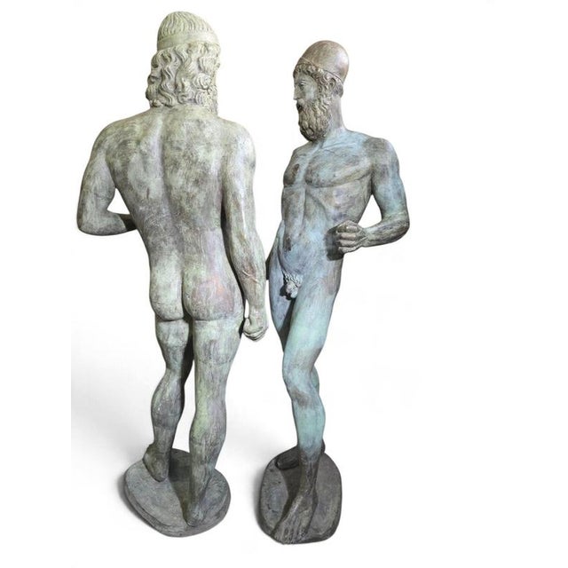 Sculptures of the Riace Warriors in Bronzes, Set of 2 For Sale - Image 4 of 11