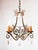 Antique French Chandelier in Iron, Green and Gold Crystals, 1900 For Sale - Image 4 of 10