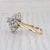 Modern Mid 20th Century 2.50ctw Diamond Cluster Engagement Ring 14k Yellow White Gold Size 11.25 For Sale - Image 3 of 8