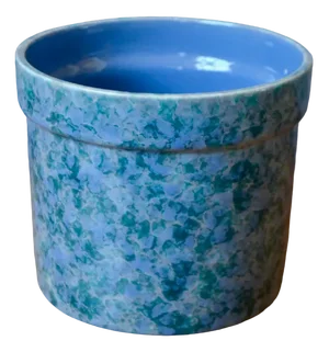 Vintage Blue Ceramic Pot Cover from Niederviller, 1970s