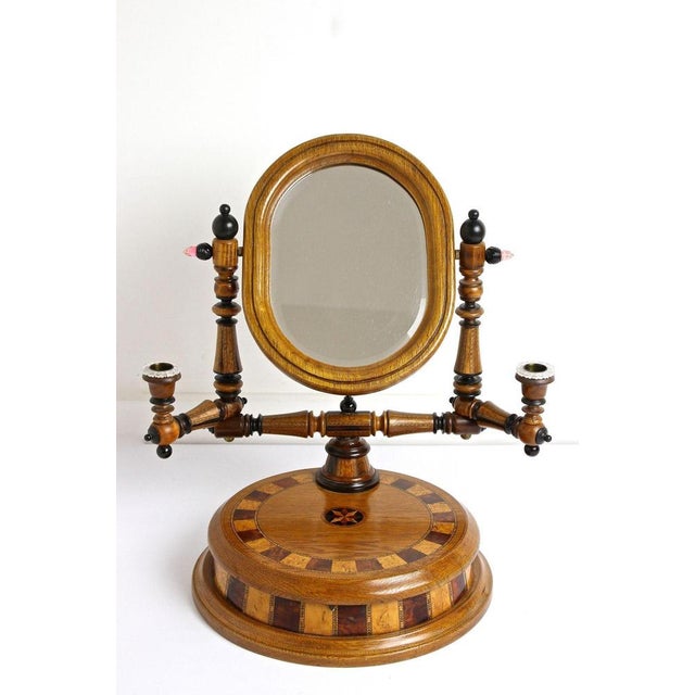 Oak Vanity Table with Candlesticks, 1890s For Sale - Image 18 of 18