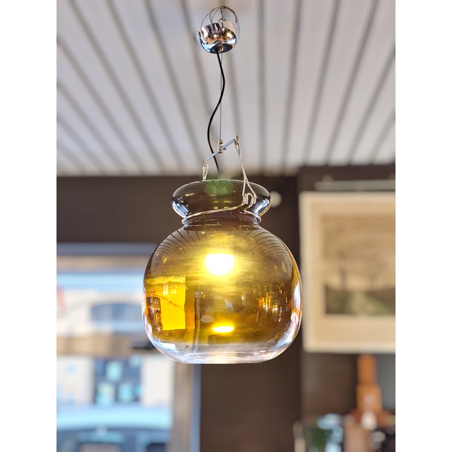 Mid-Century Modern Murano Glass Pendant Chandelier by Toni Zuccheri for Veart, Italy, 1970s For Sale - Image 3 of 7