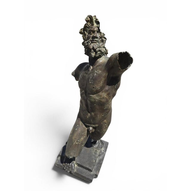 Italian Artist, Large Dancing Faun Sculpture, Late 20th Century, Bronze For Sale - Image 6 of 10