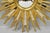 Vintage Italian Hollywood Regency Gold Gilt Sunburst Convex Bullseye Wall Mirror For Sale In Philadelphia - Image 6 of 15