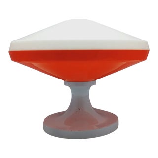 Vintage Space Age Desk Lamp in Red & White, 1960s For Sale