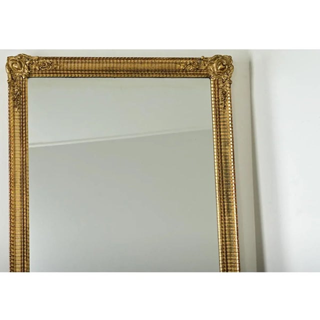 French French 19th Century Louis XVI Gold Gilt Mirror For Sale - Image 3 of 10