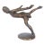1940s Janos Sovary Bronze Sculpture of Figure Skater Vivi-Anne Hulten 1 of 5 in the World. For Sale