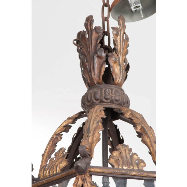 Metal French 19th Century Iron and Gilt Brass Lantern For Sale - Image 7 of 13