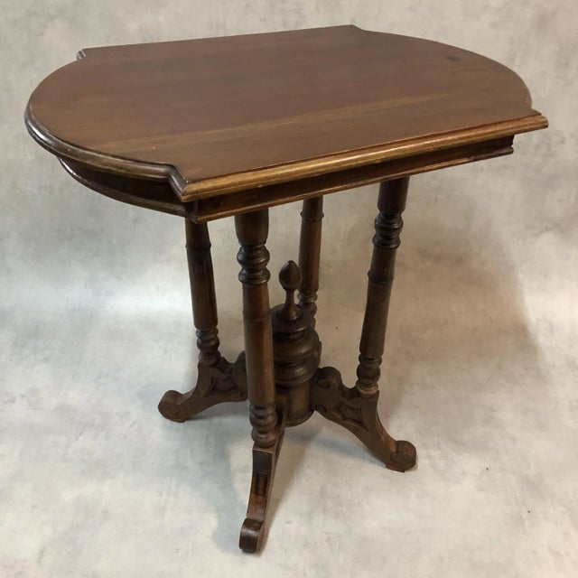 Antique French Mahogany Side Table For Sale - Image 4 of 8