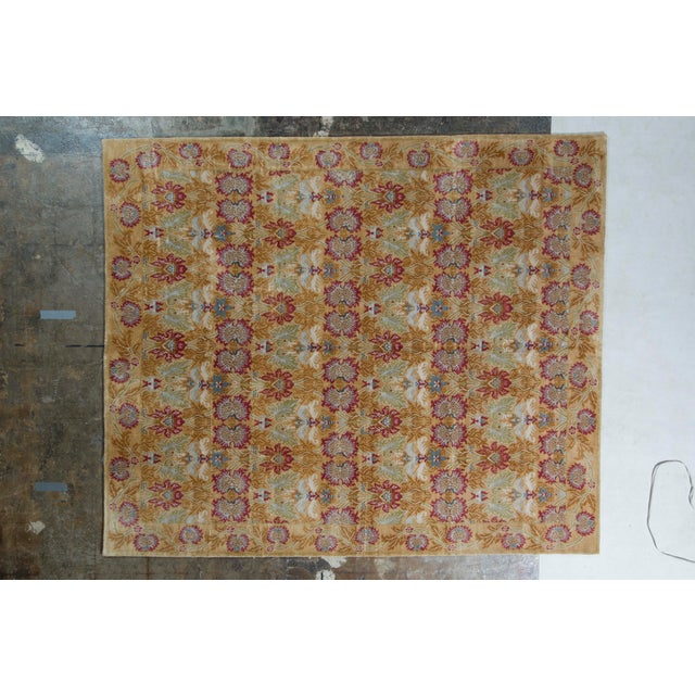 Transitional Rug & Kilim’s European Style Rug in Gold and Red All Over Floral Pattern For Sale - Image 3 of 7