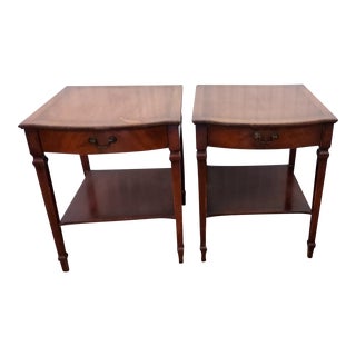 Vintage Mid Century Mahogany Nightstands - a Pair For Sale