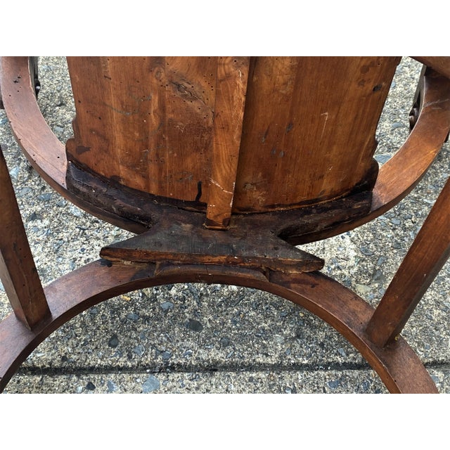 Antique Renaissance Carved Lion Heads Curule Savonarola Style Chairs - A Pair For Sale - Image 10 of 13