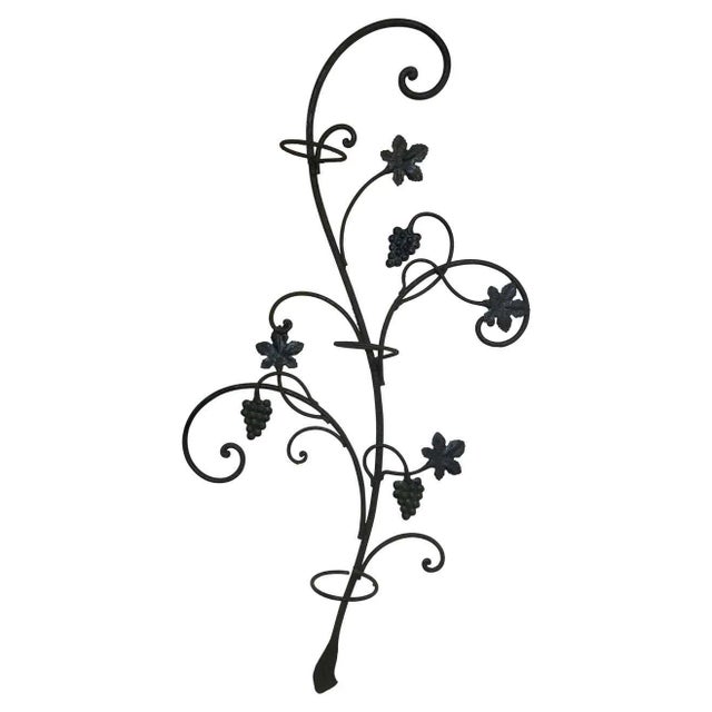 Wrought Iron Floral Garden Wall Decor For Sale - Image 11 of 11