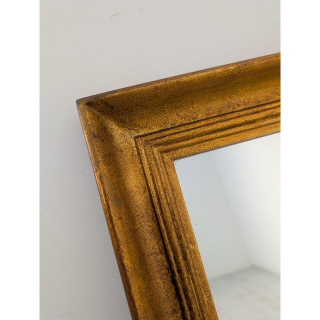Vintage Mirror in Gilded Wooden Frame, 1970 For Sale - Image 4 of 10