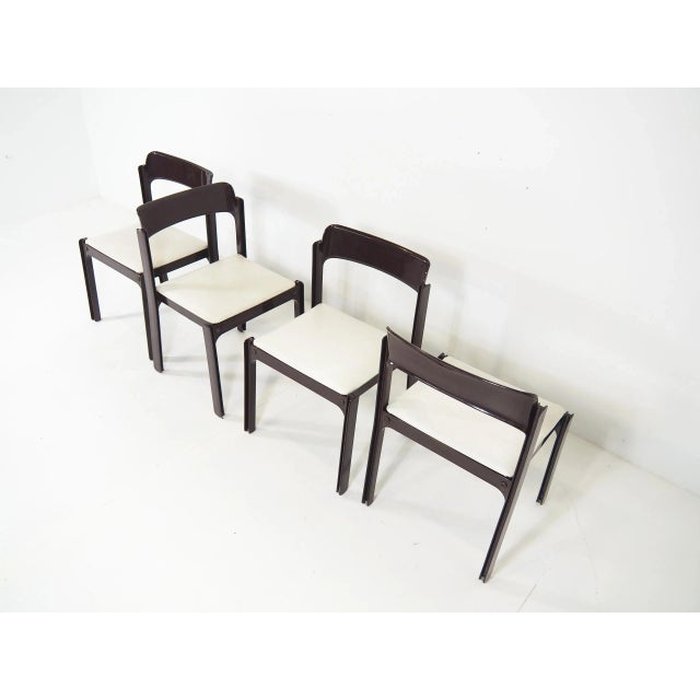 Metal Italian Game Tables & 4 Chairs Set by Gio Ponti for Fratelli Reguitti, 1972, Set of 5 For Sale - Image 7 of 12