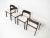 Metal Italian Game Tables & 4 Chairs Set by Gio Ponti for Fratelli Reguitti, 1972, Set of 5 For Sale - Image 7 of 12