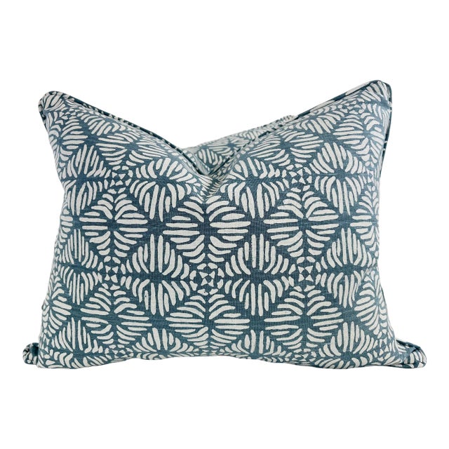 Peter Fasano "Kori" in Blue 16"x20" Pillows-A Pair For Sale