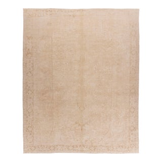 Vintage Circa 1940 Subdued Heriz Rug 10ft X 12ft 5in For Sale