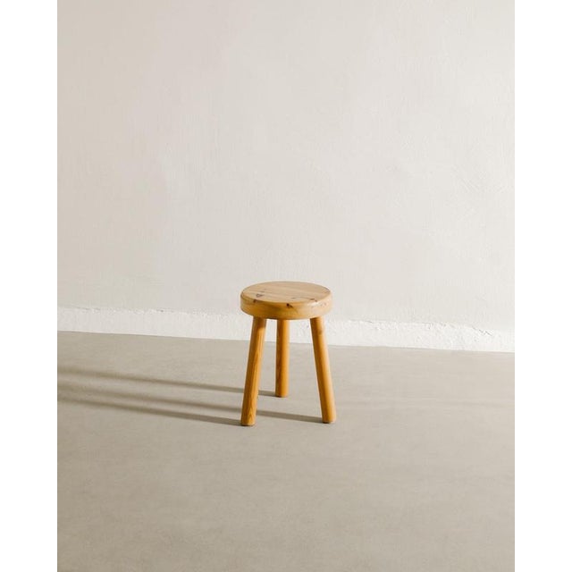 Swedish Wooden Low Stools, 1970s, Set of 3 For Sale - Image 4 of 6
