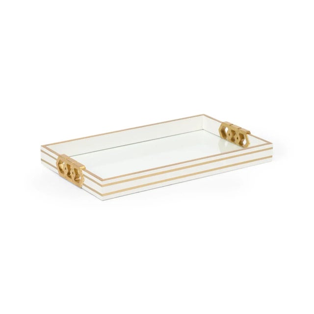 Chelsea House Inc Chelsea House Copas Serving Tray in White For Sale - Image 4 of 4