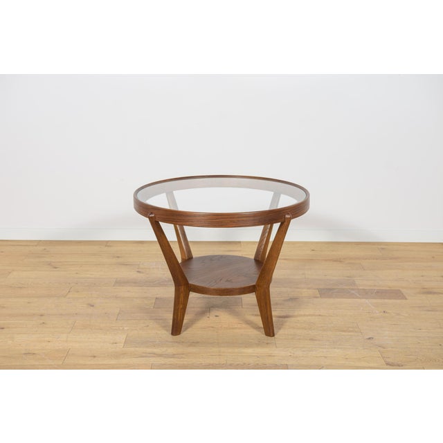Oak & Glass Coffee Table by Karel Kozelka & Antonin Kropacek for Interior Praha, Czechoslovakia, 1940s For Sale - Image 3 of 12