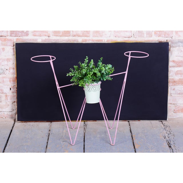 Mid-Century Czech Flower Stand in Painted Metal, 1950s For Sale - Image 4 of 8