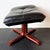 1990s Vintage Lindos Black Leather and Wood Ottoman from Ikea, 1997 For Sale - Image 5 of 15