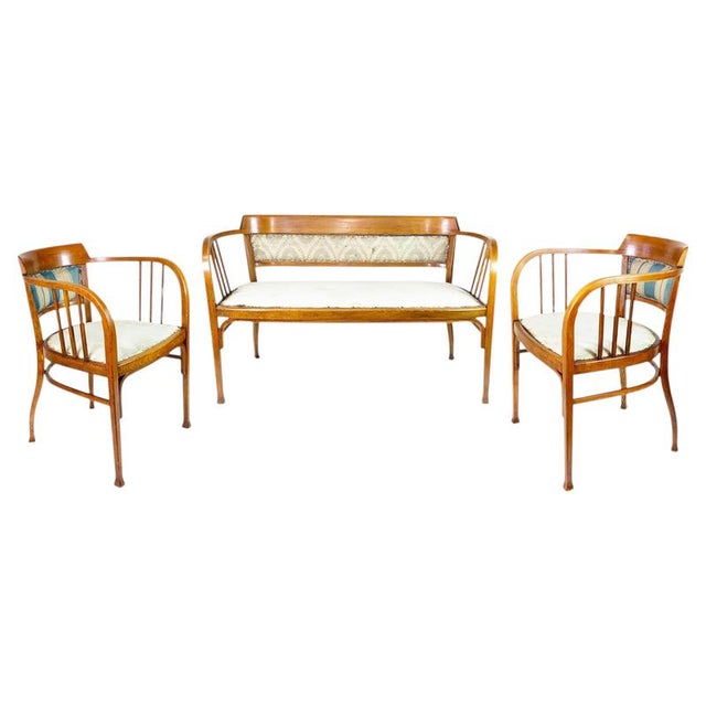 Nr. 13 and Nr. 6213 Sofa and Armchairs by Otto Wagner for Thonet, 1890s, Set of 3 For Sale - Image 18 of 18